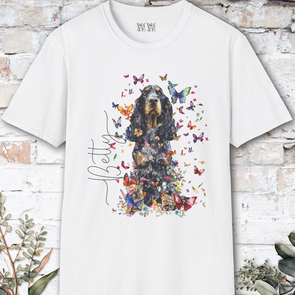 English Cocker Spaniel Floral Personalized T shirt