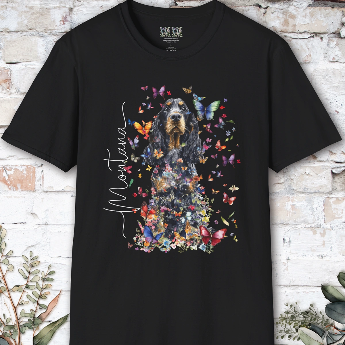 English Cocker Spaniel Floral Personalized T shirt
