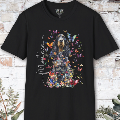 English Cocker Spaniel Floral Personalized T shirt