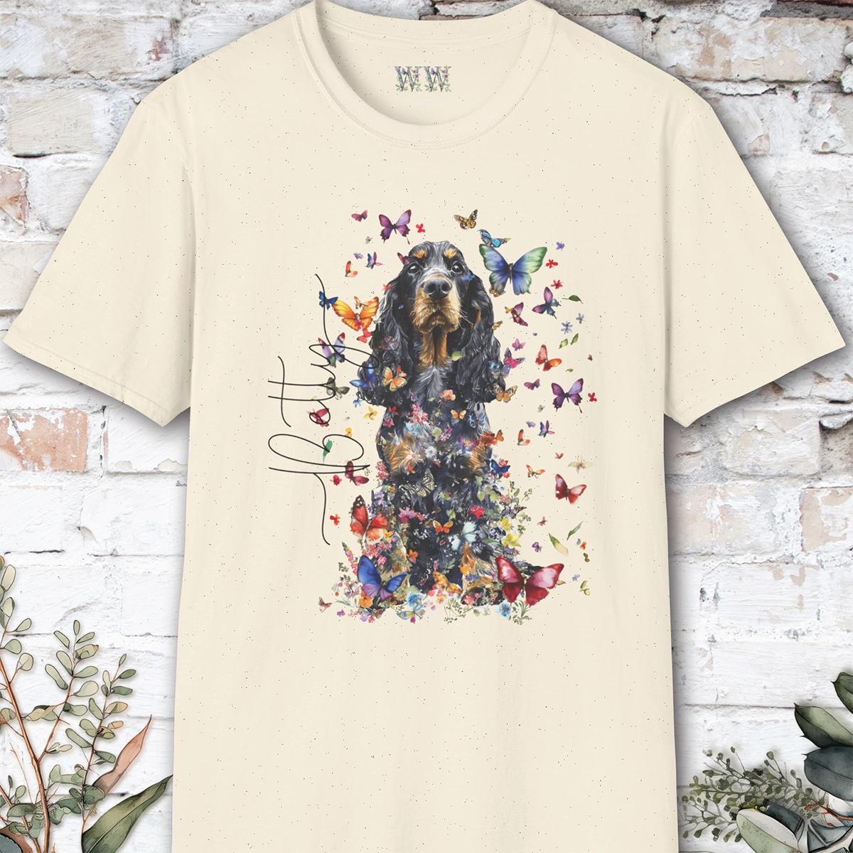 English Cocker Spaniel Floral Personalized T shirt