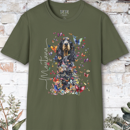 English Cocker Spaniel Floral Personalized T shirt