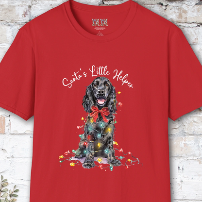 English Cocker Spaniel #6 Santa's little helper, unisex T shirt