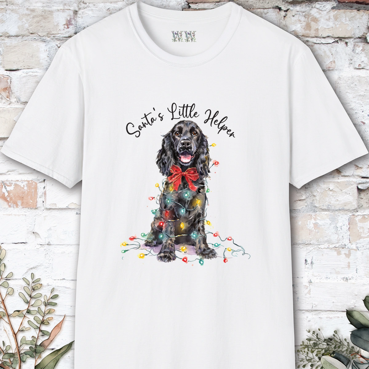 English Cocker Spaniel #6 Santa's little helper, unisex T shirt