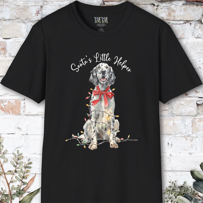 English Setter #1 Santa's little helper. unisex T shirt