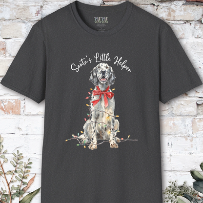 English Setter #1 Santa's little helper. unisex T shirt