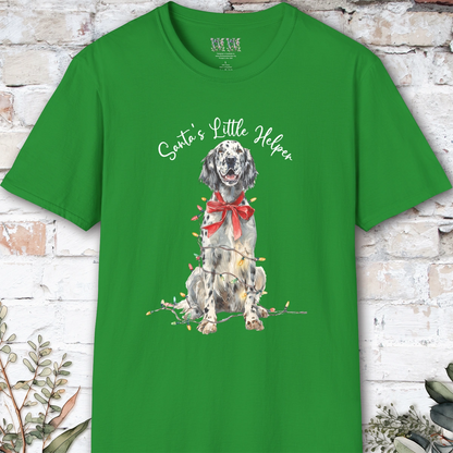 English Setter #1 Santa's little helper. unisex T shirt