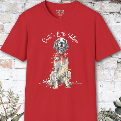 English Setter #1 Santa's little helper. unisex T shirt