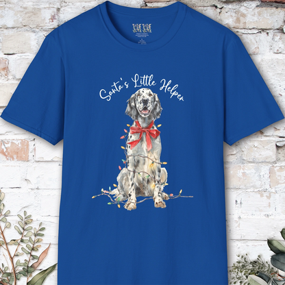 English Setter #1 Santa's little helper. unisex T shirt