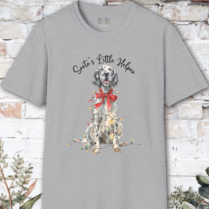 English Setter #1 Santa's little helper. unisex T shirt
