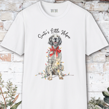 English Setter #1 Santa's little helper. unisex T shirt