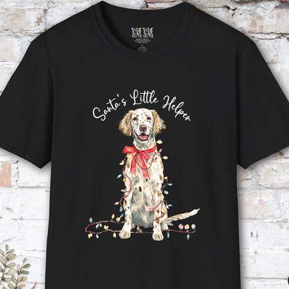English Setter #2 Santa's little helper. unisex T shirt