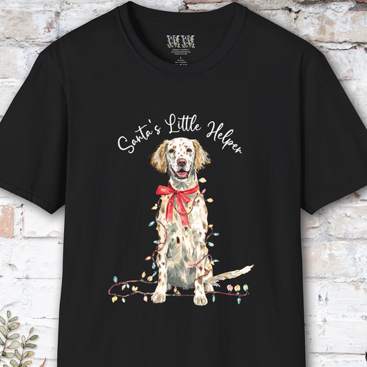 English Setter #2 Santa's little helper. unisex T shirt