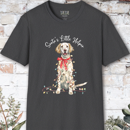 English Setter #2 Santa's little helper. unisex T shirt