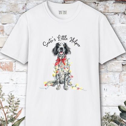 English Setter #3 Santa's little helper. unisex T shirt