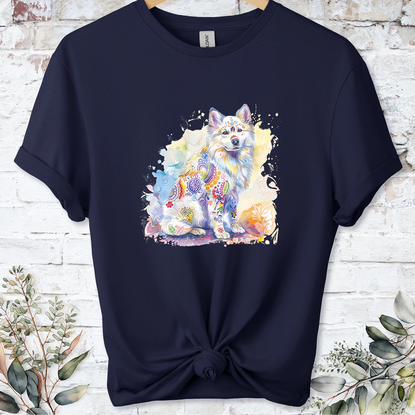 Samoyed Retro, Unisex T-shirt.
