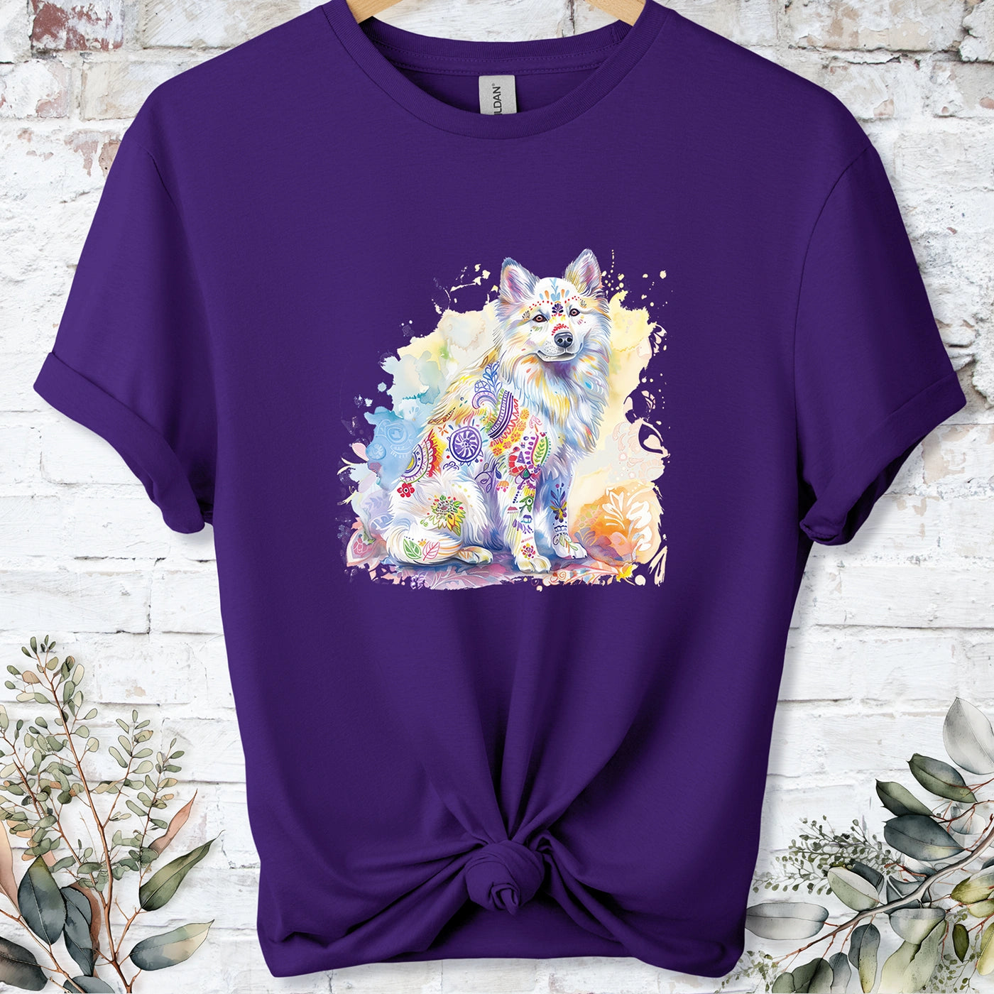 Samoyed Retro, Unisex T-shirt.