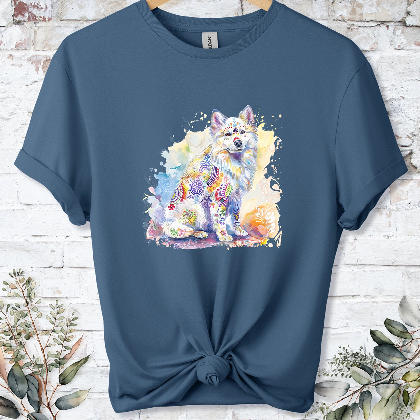 Samoyed Retro, Unisex T-shirt.