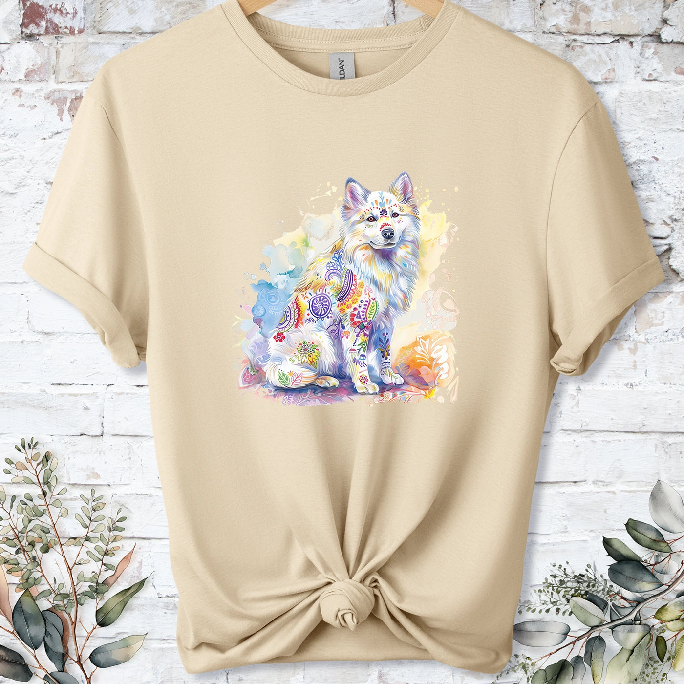 Samoyed Retro, Unisex T-shirt.