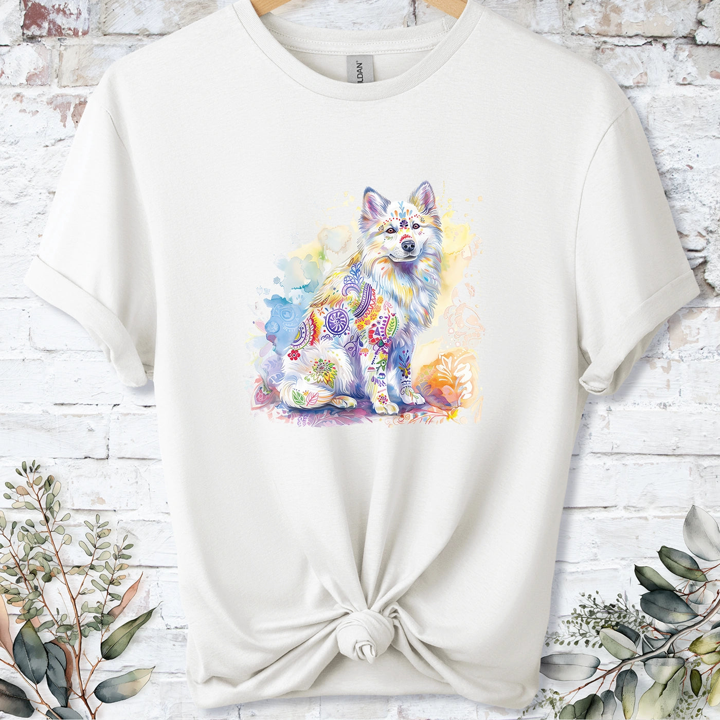 Samoyed Retro, Unisex T-shirt.