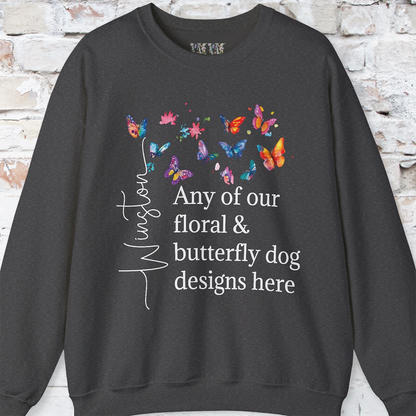Floral, Butterfly Dog, Personalised Sweatshirt - Any design