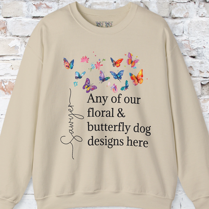 Floral, Butterfly Dog, Personalised Sweatshirt - Any design