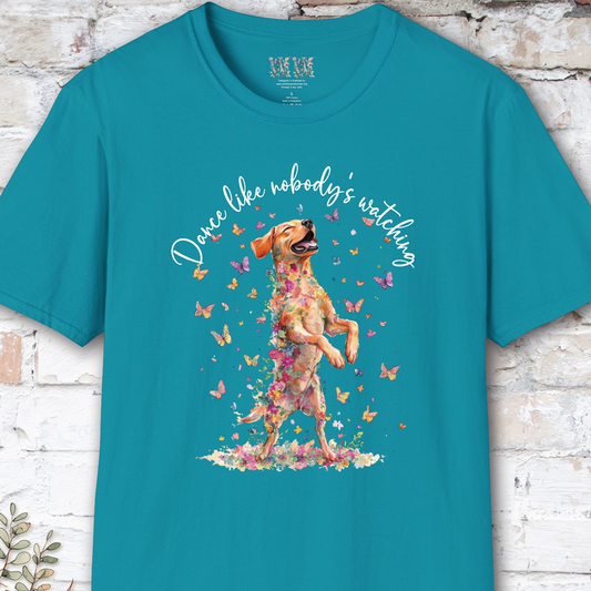 Fox Red Labrador "Dance like nobody's watching" unisex T shirt
