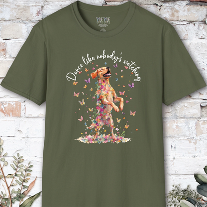 Fox Red Labrador "Dance like nobody's watching" unisex T shirt