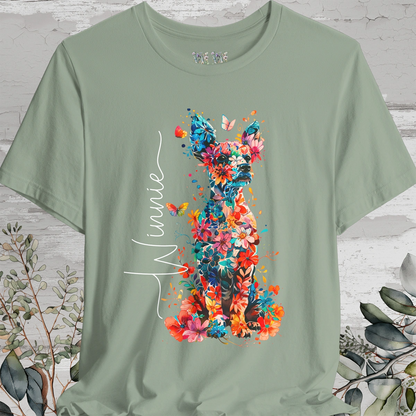 Fox Terrier Floral Personalized T shirt