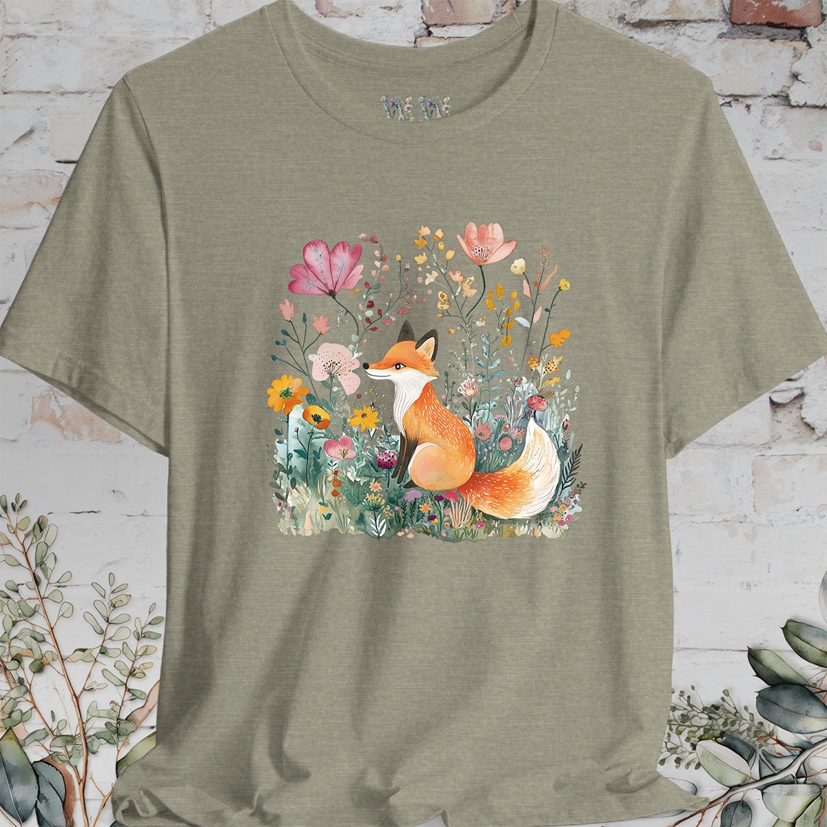 Fox with Wild Flowers #1 T-Shirt