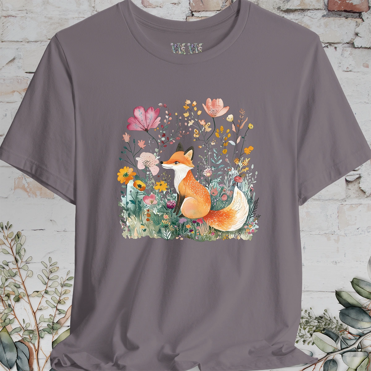 Fox with Wild Flowers #1 T-Shirt