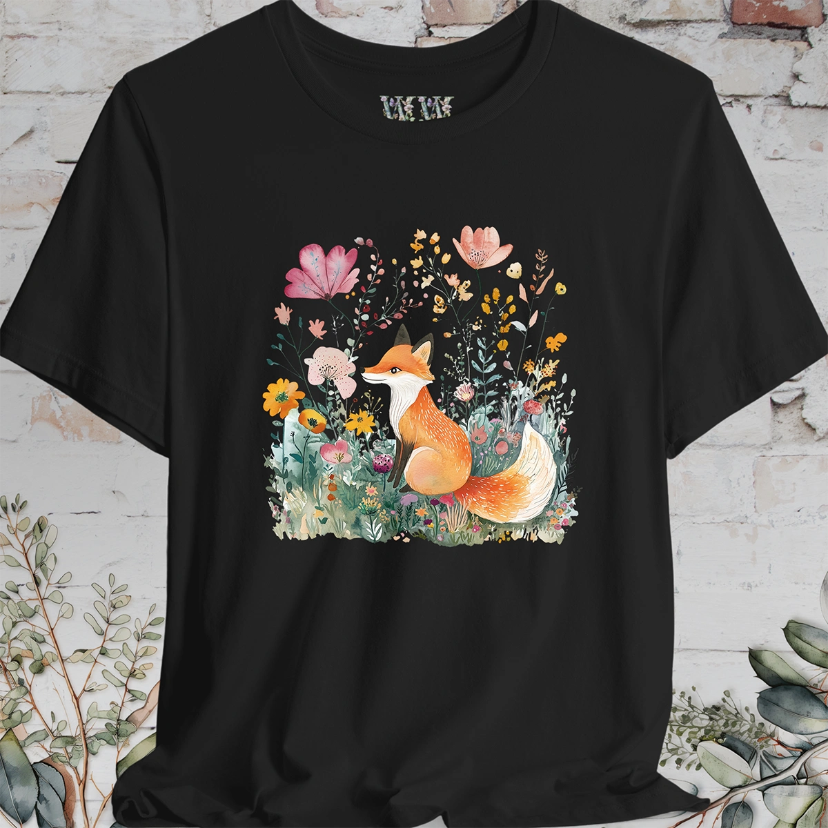 Fox with Wild Flowers #1 T-Shirt