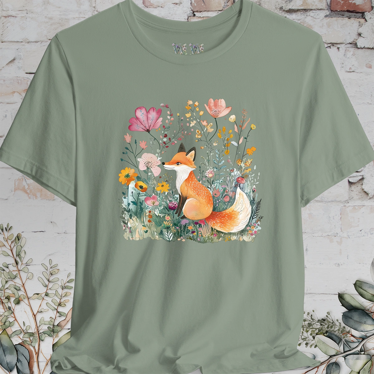 Fox with Wild Flowers #1 T-Shirt