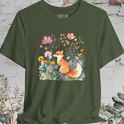 Fox with Wild Flowers #1 T-Shirt