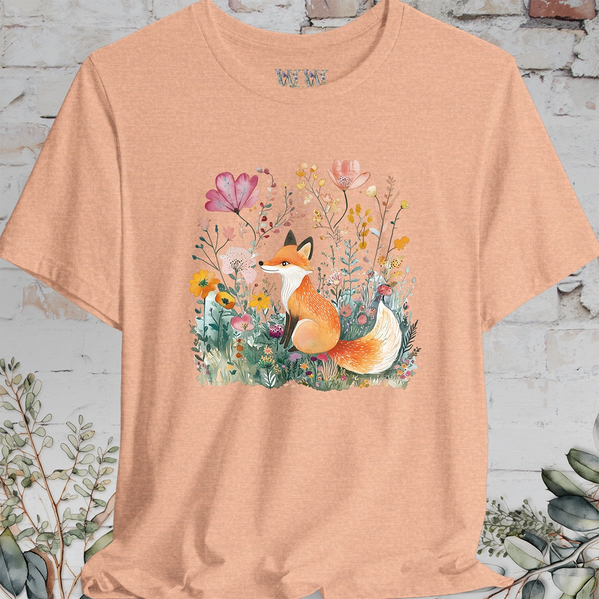 Fox with Wild Flowers #1 T-Shirt