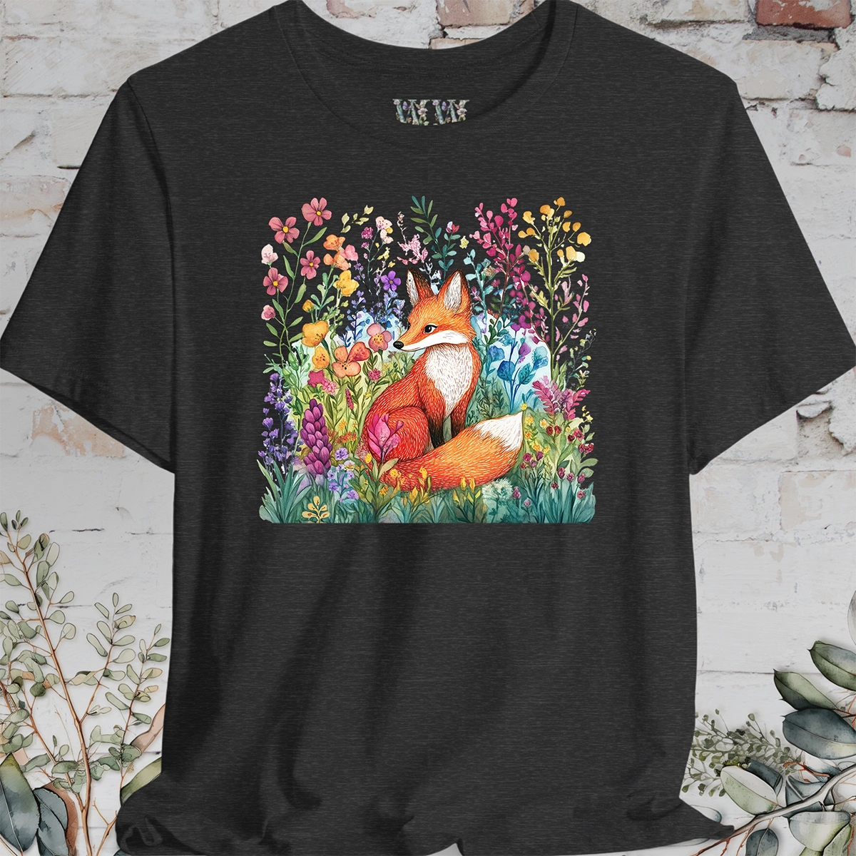 Fox with Wild Flowers #2 T-Shirt