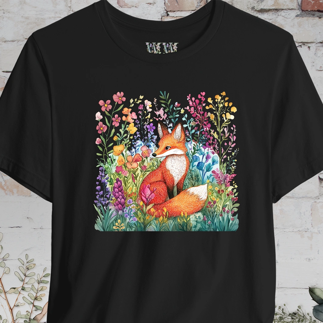 Fox with Wild Flowers #2 T-Shirt