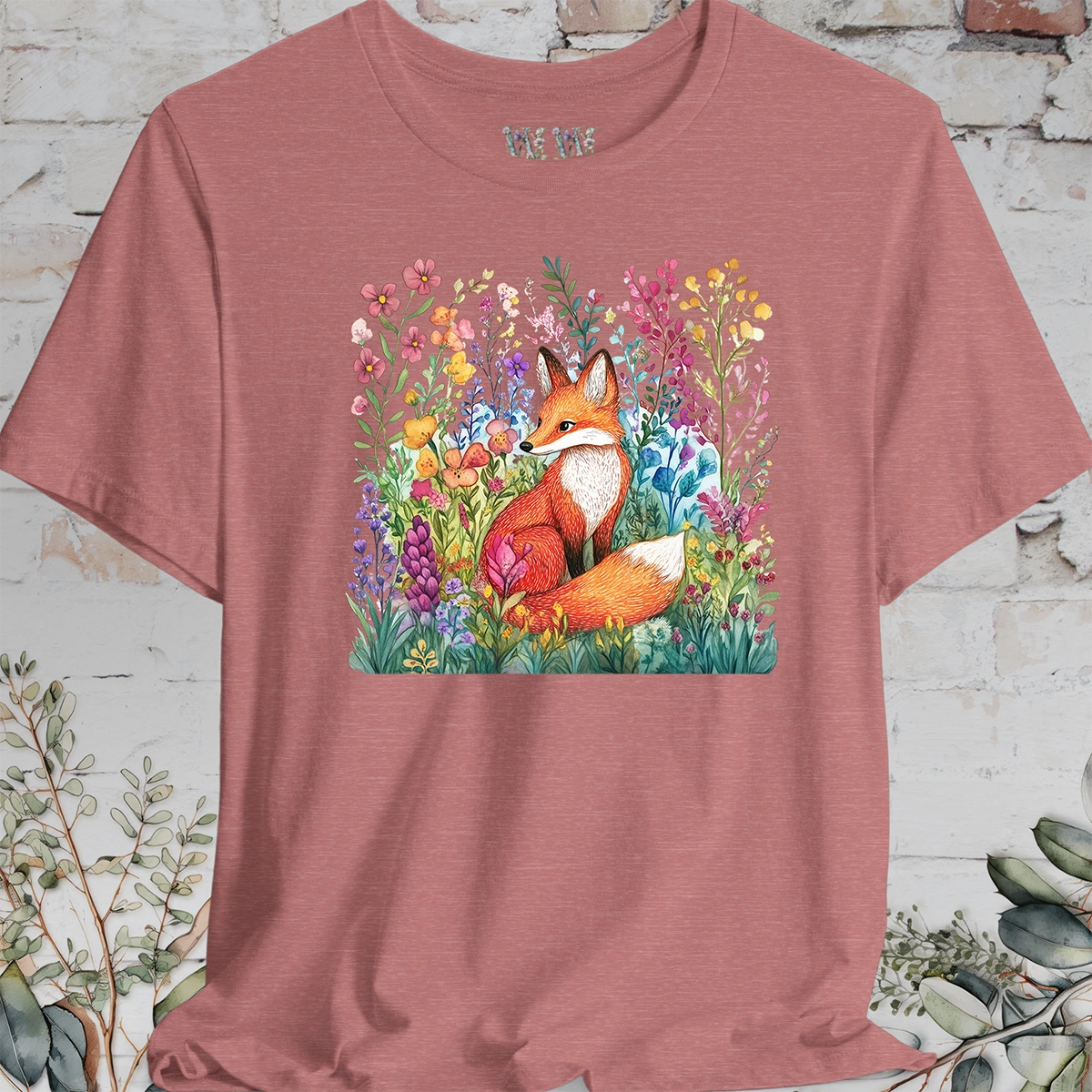 Fox with Wild Flowers #2 T-Shirt