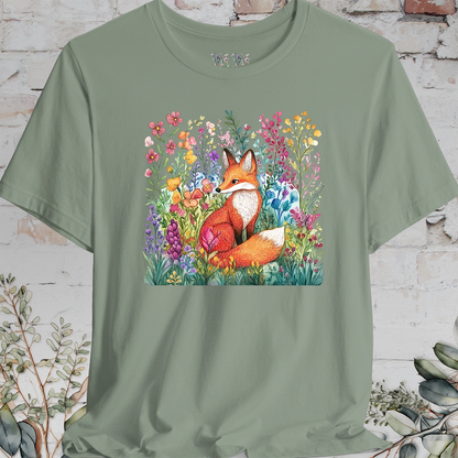 Fox with Wild Flowers #2 T-Shirt