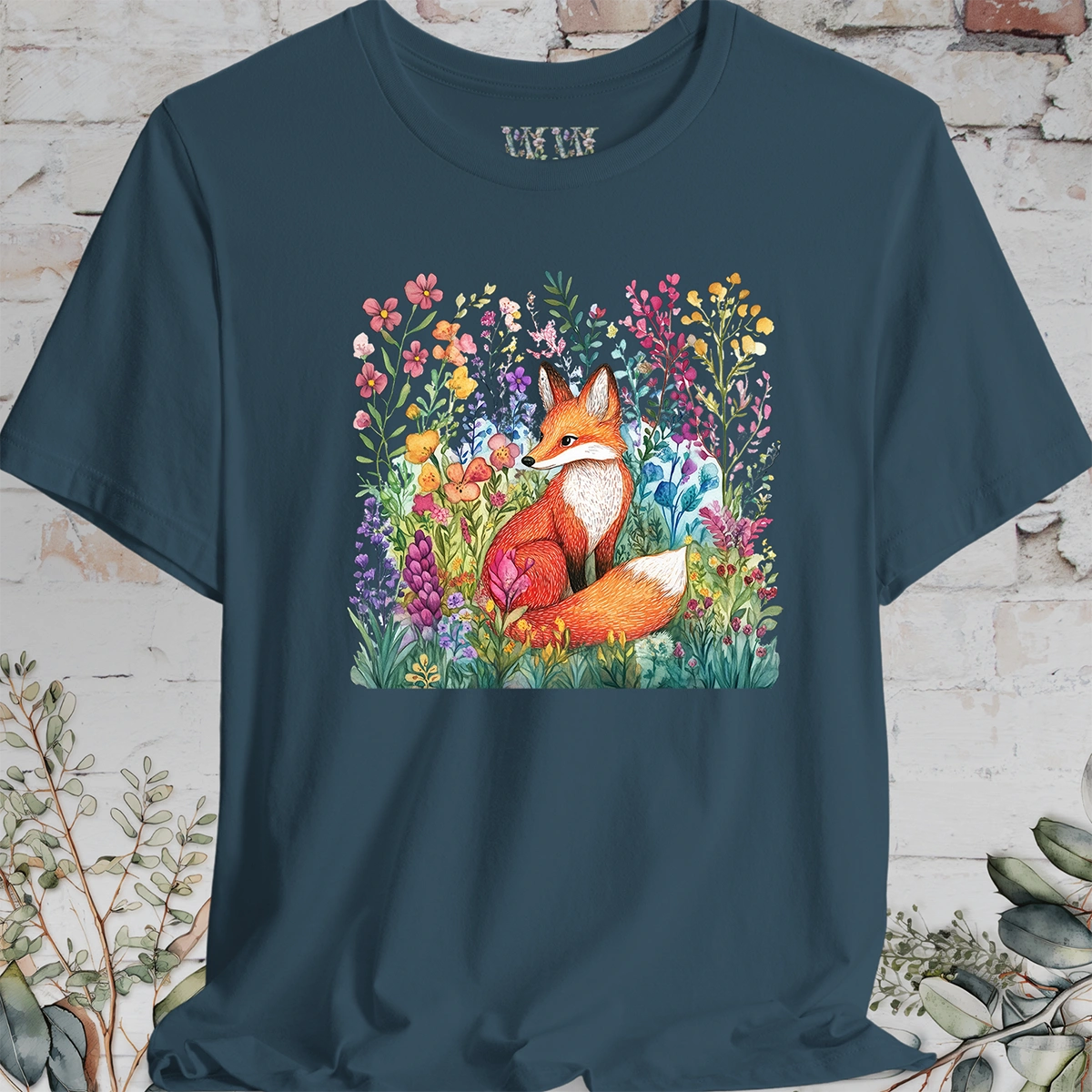 Fox with Wild Flowers #2 T-Shirt
