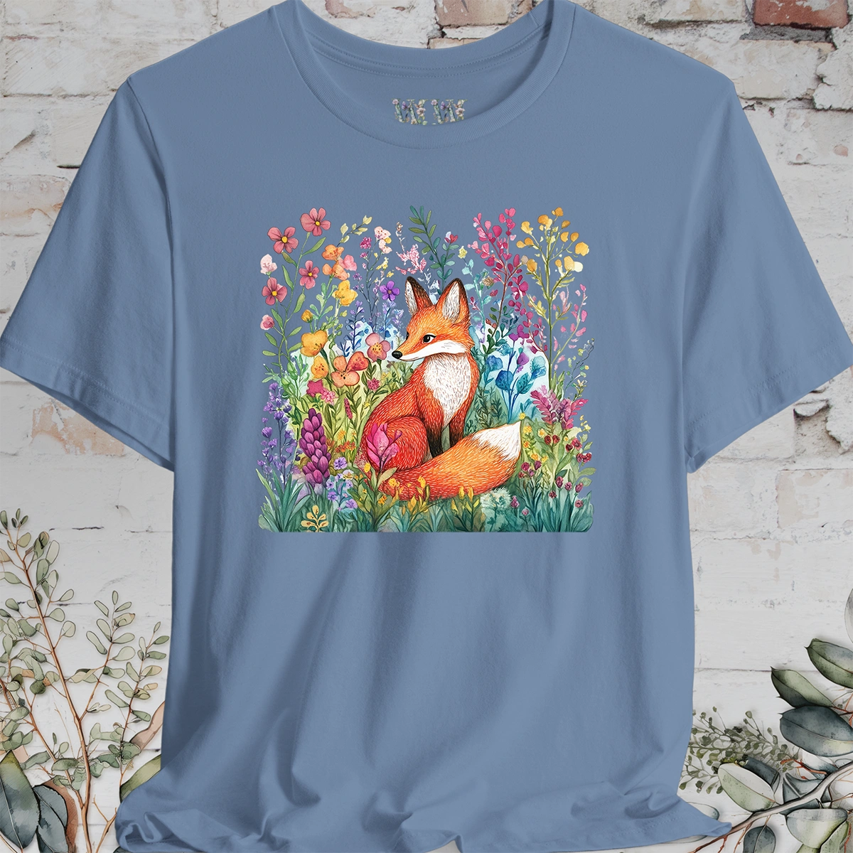 Fox with Wild Flowers #2 T-Shirt