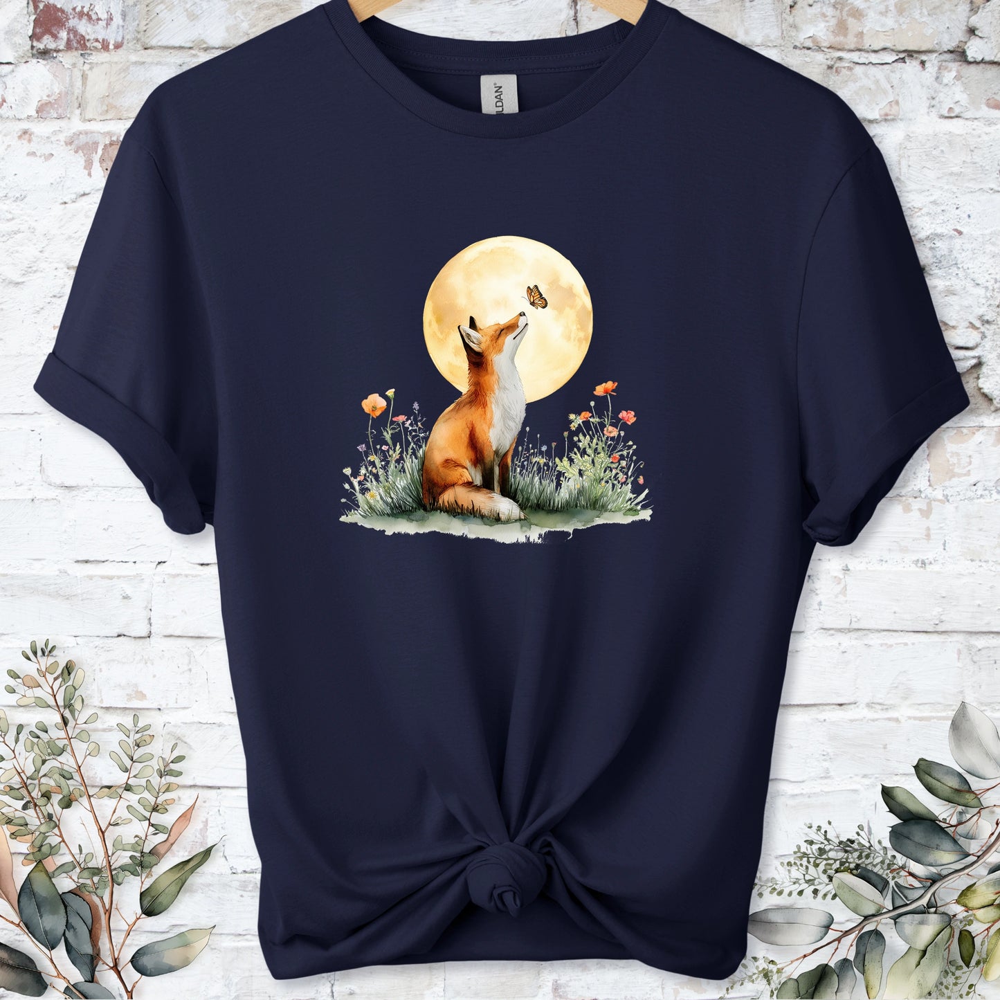 Fox & Butterfly #2 Unisex T-shirt.
