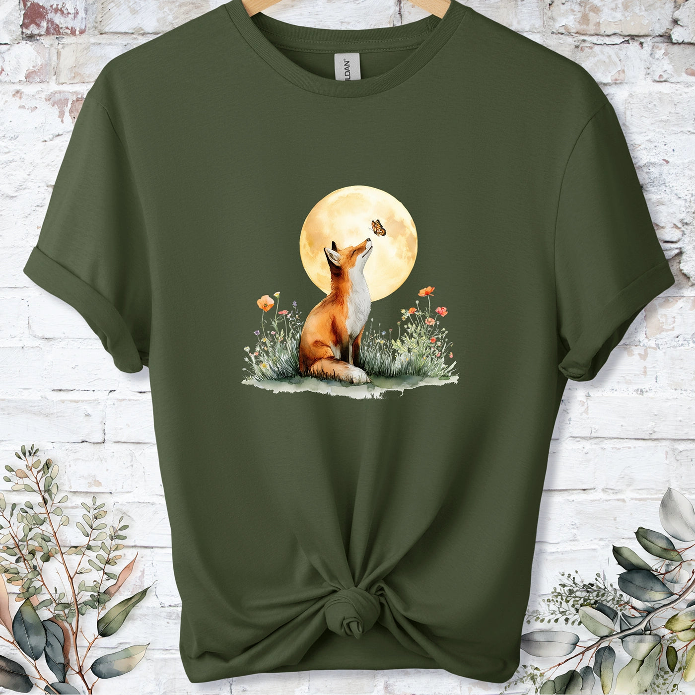 Fox & Butterfly #2 Unisex T-shirt.