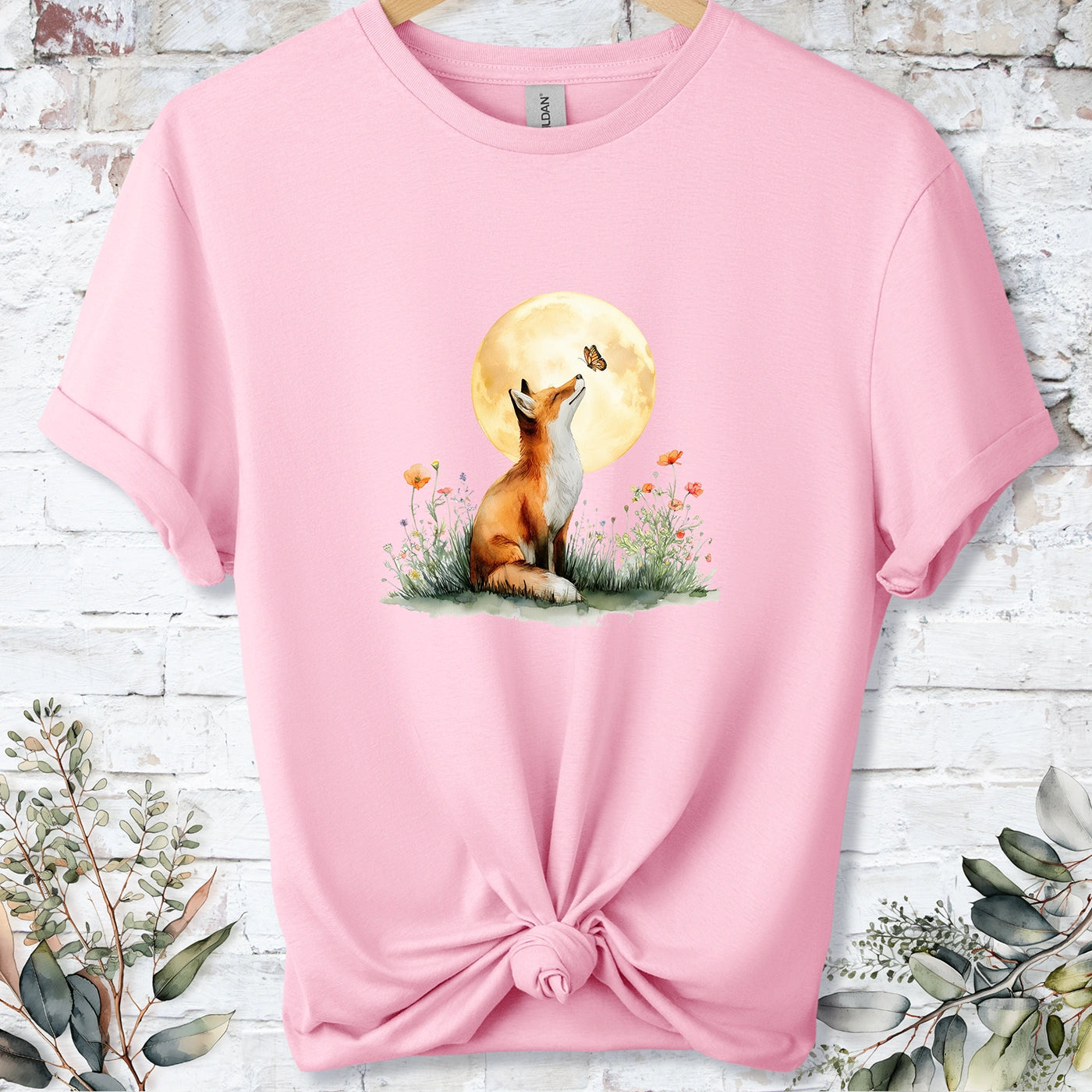 Fox & Butterfly #2 Unisex T-shirt.