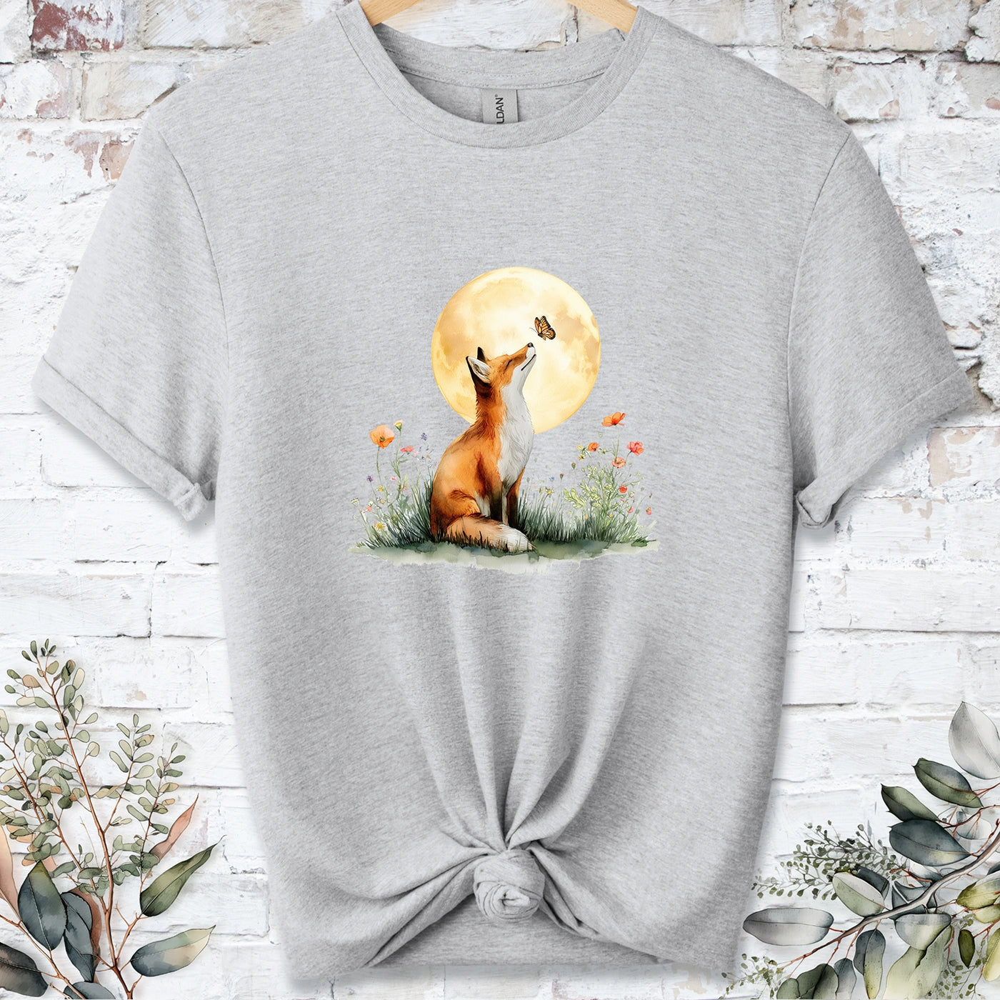 Fox & Butterfly #2 Unisex T-shirt.