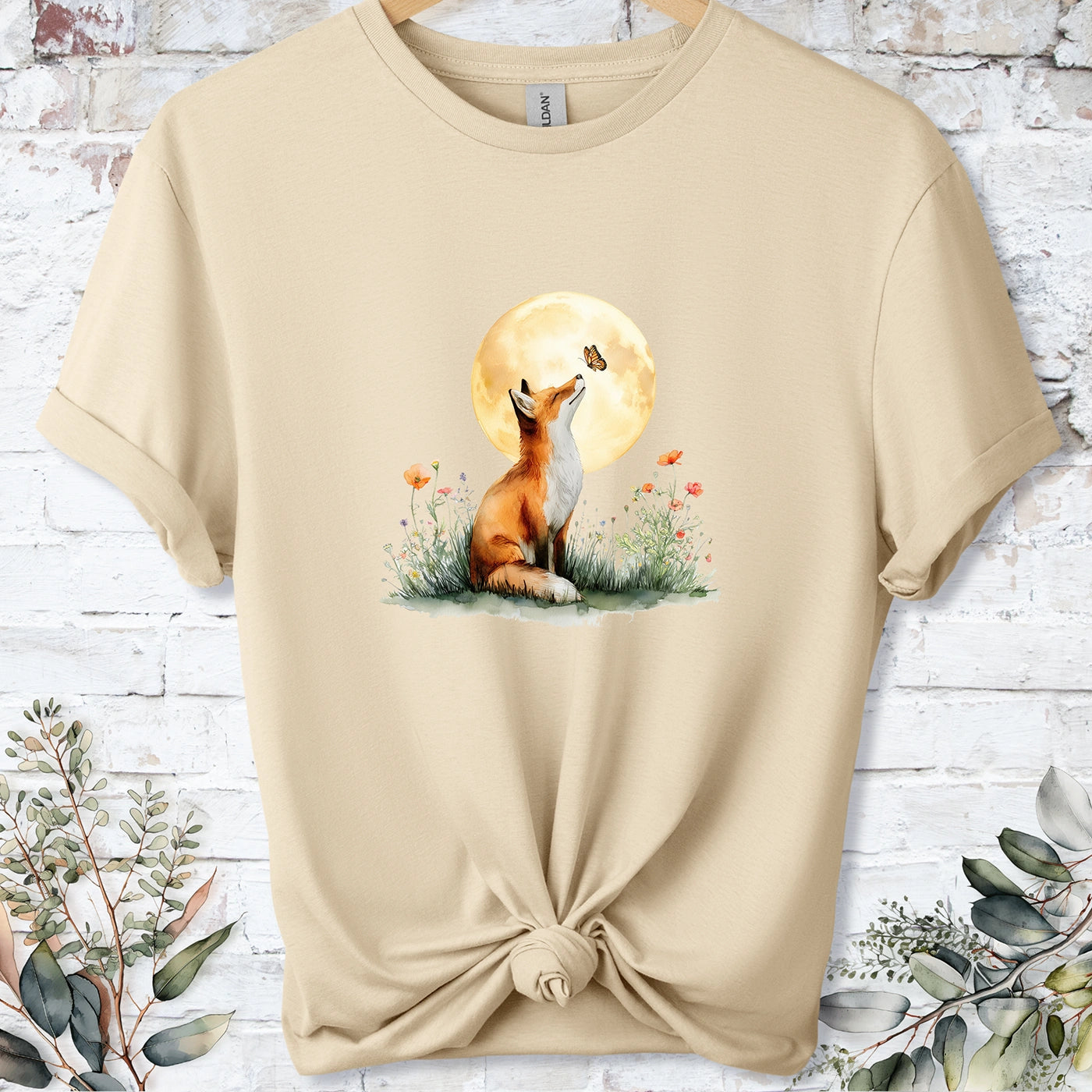 Fox & Butterfly #2 Unisex T-shirt.