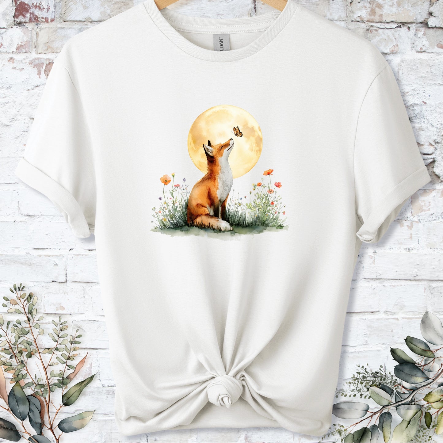 Fox & Butterfly #2 Unisex T-shirt.