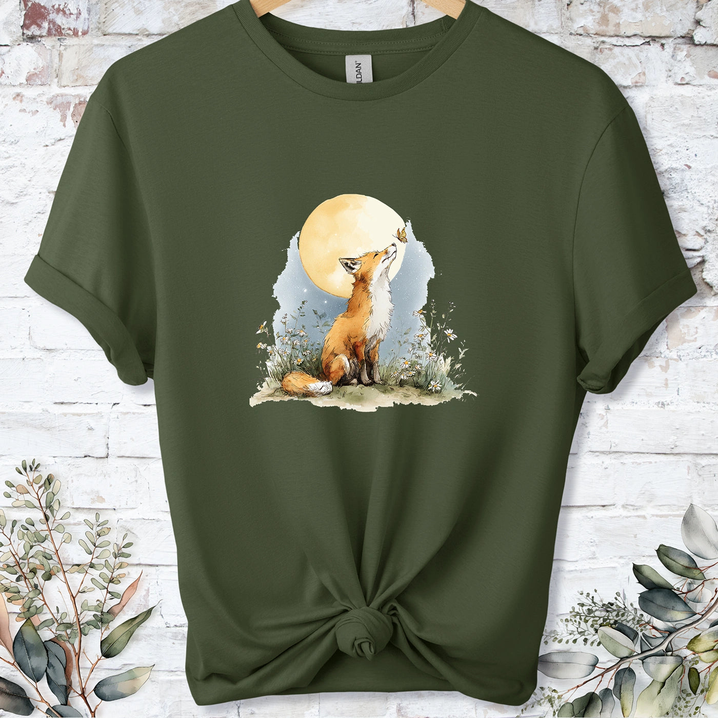 Fox & Butterfly #3 Unisex T-shirt.