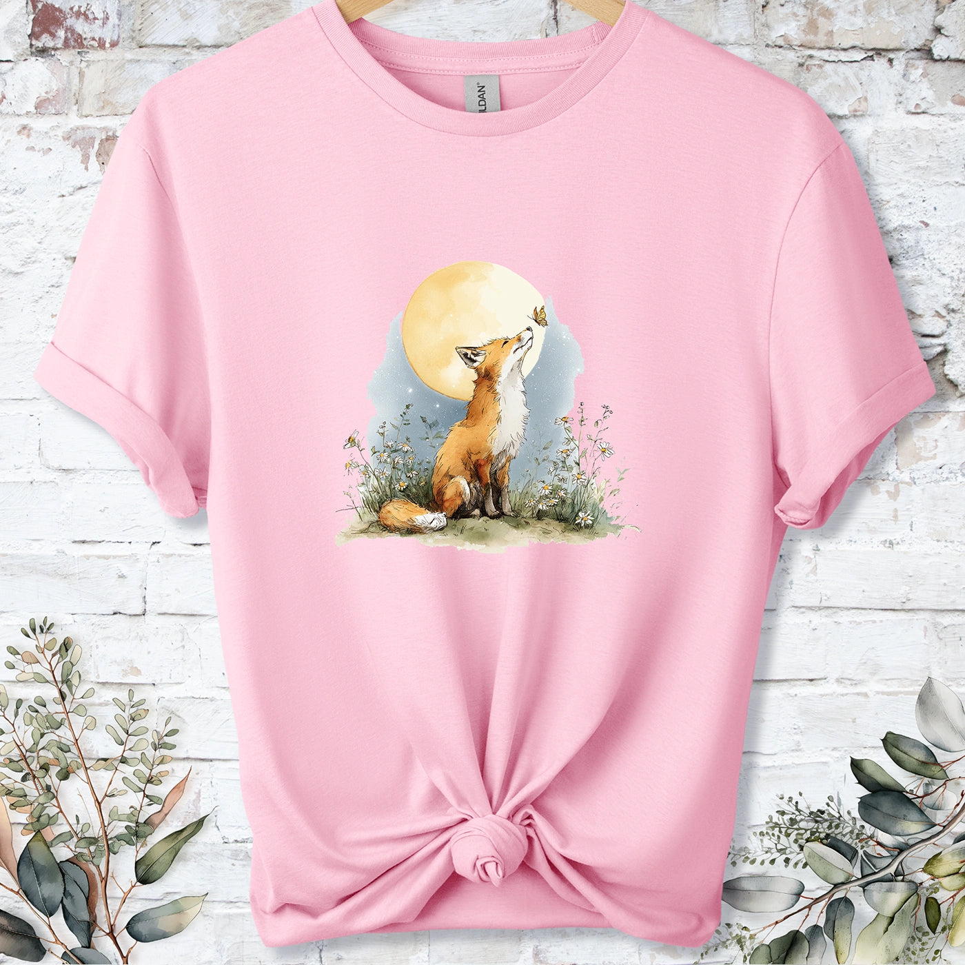 Fox & Butterfly #3 Unisex T-shirt.