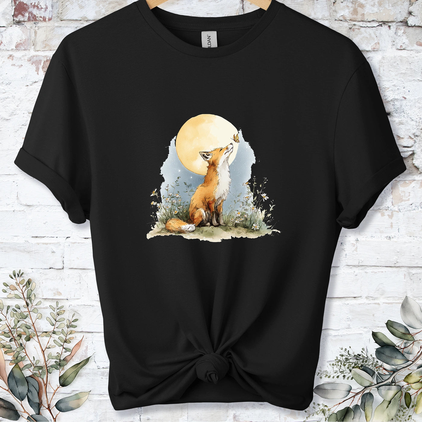 Fox & Butterfly #3 Unisex T-shirt.