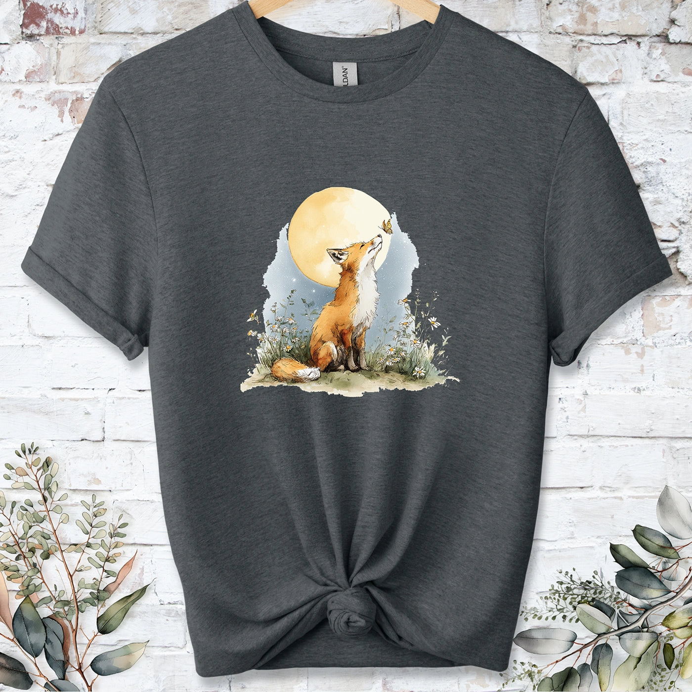 Fox & Butterfly #3 Unisex T-shirt.